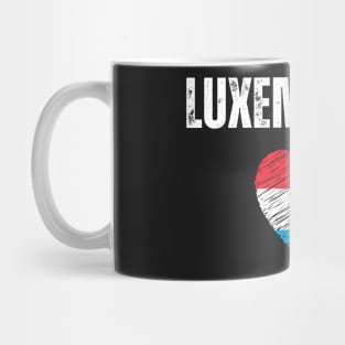 Luxembourg flag, Luxembourg heart Mug